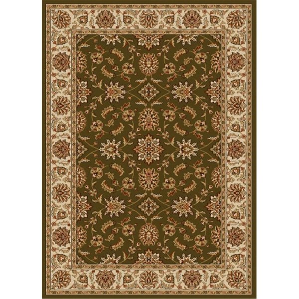 Auric 1592-1060-SAGE Como Rectangular Sage Green Traditional Italy Area Rug; 3 ft. 3 in. W x 4 ft. 11 in. H AU489367